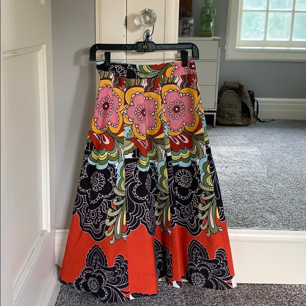 Alice and Olivia A line floral skirt